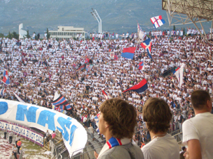 Hajduk Fans Cheering Before the Match Began