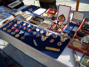 War / Communist medals for sale at the Sunday Ljubljana Flea Market