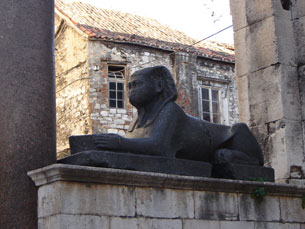 Statue of an Egyptian Sphynx in Diocletian's Palace